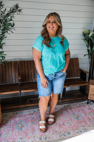 The Sunwashed Tee • Green - PLUS