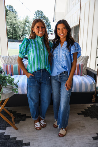 Stripe This Way • Blue/Green