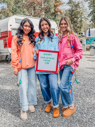 Double The Fun Pocket Pullover • Pink Berry