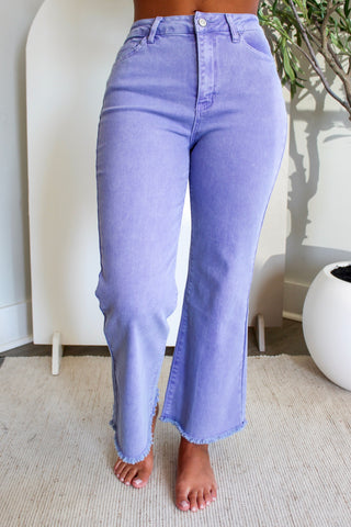 Lilian Wide Leg Jean • Lavender