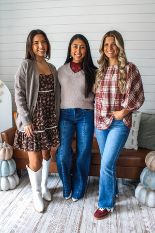 Neutral Feelings Sweater Vest • Heather Taupe