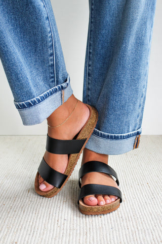 Everly Double Strap Sandal • Black
