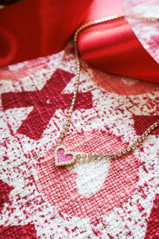 Let Your Love Sparkle Necklace • Pink