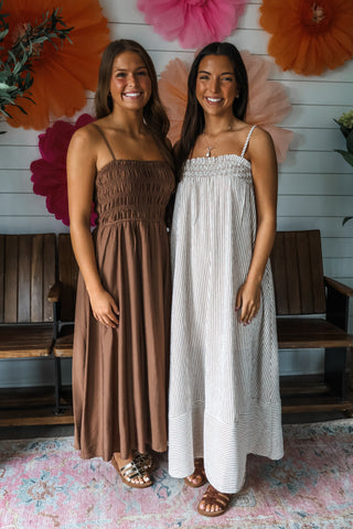 Coastal Stripes Maxi • Tan