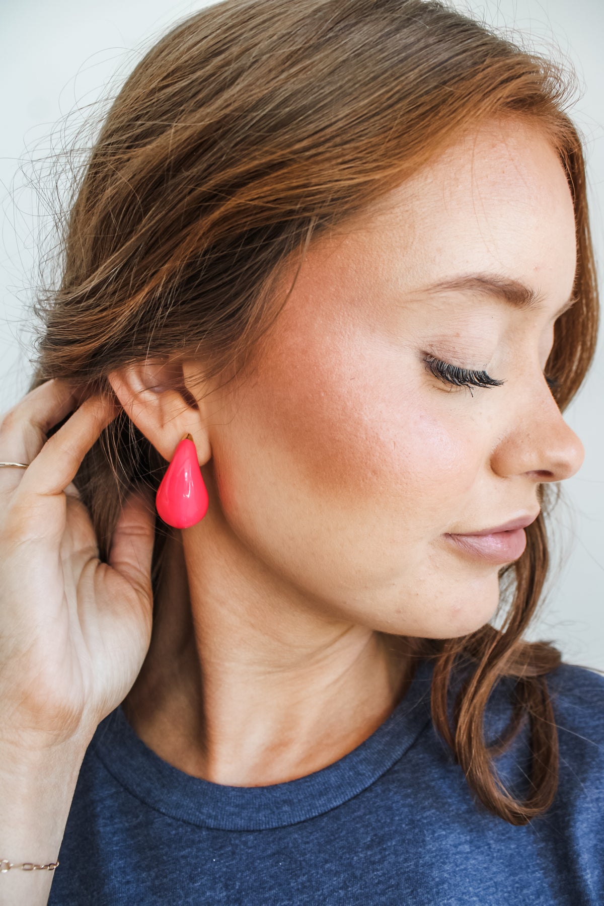 Sweet Candy Teardrop Earrings • Neon Pink