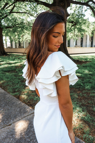 Just the thing• white ruffle dress