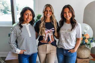 Snap To It Striped Henley • Navy