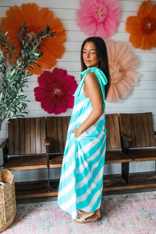 Resort Ready Striped Maxi • Mint Mix