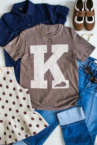 K Is For Kentucky Graphic Tee • Mocha