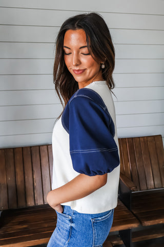 Kinda Busy • ivory/navy
