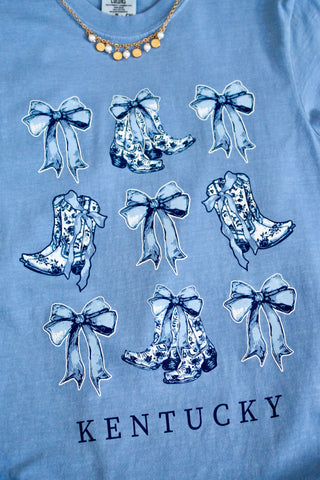 Boots & Bows Kentucky Graphic Tee • Blue