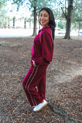 Move Forward Track Pants • Burgundy