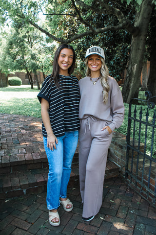 A little off track • black pinstripe - FINAL SALE