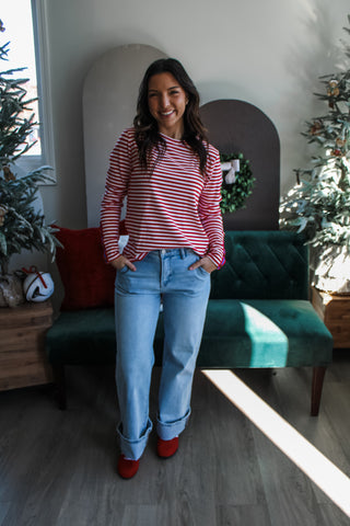 Winter Stripe Wonderland • Red