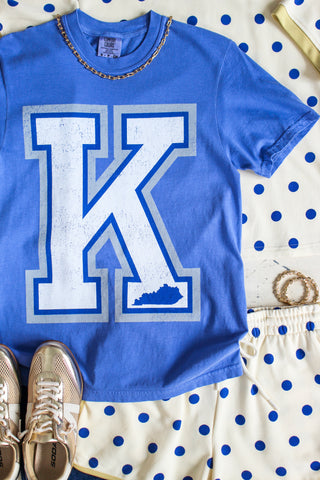 K Is For Kentucky Graphic Tee • Blue