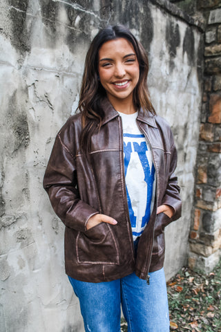 Style Statement Leather Jacket • Dark Brown
