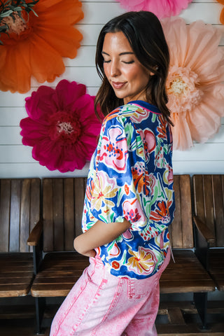 Flower Pop • Blue/Pink