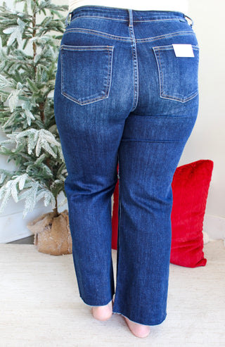 Lexie Crop Wide Leg • Dark Wash - PLUS