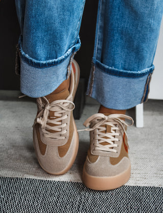 Next Level Low Top Sneakers • Camel/Orange