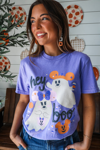 Hey Boo Graphic Tee • Purple