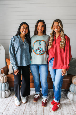 Peace Of Mind Plaid Top • Sage - FINAL SALE