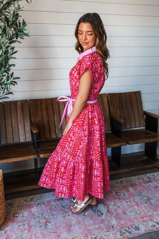 Garden Party Shirtdress • Red Floral - FINAL SALE