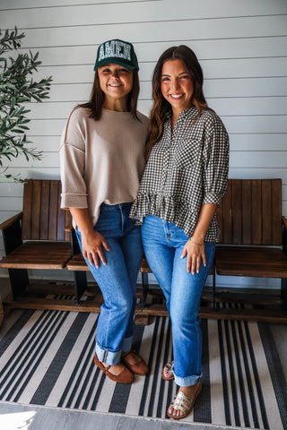 Falling For Gingham • Olive
