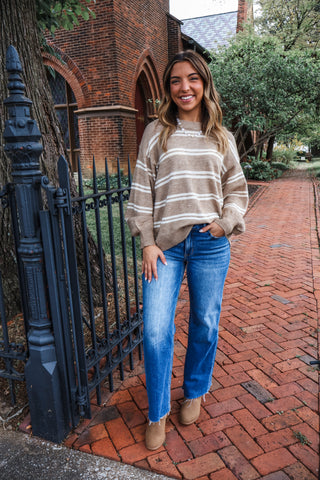Storyteller Striped Sweater • Heather Tan