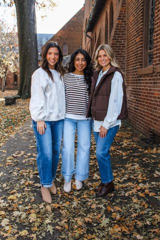 Classic Christmas Puffer Vest • Brown