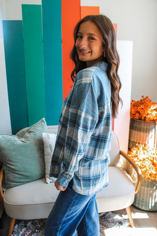 Fall Season Flannel • Dusty Teal