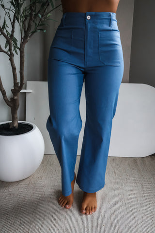 Sutton patch pocket pant • denim blue