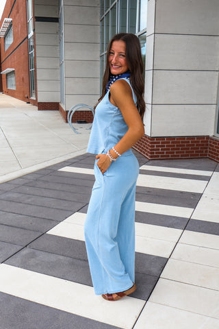 Leisure Lane Pant Set • Faded Blue