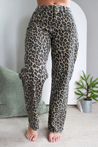Ren Leopard Print Barrel Leg