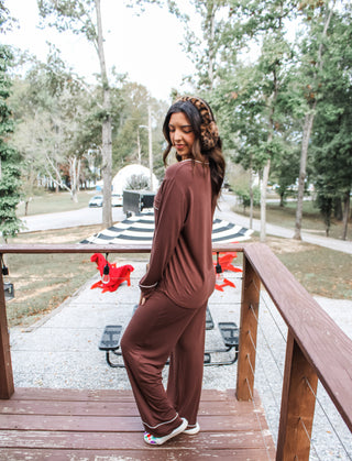 Christmas Eve Comfort Pajama Set • Chocolate