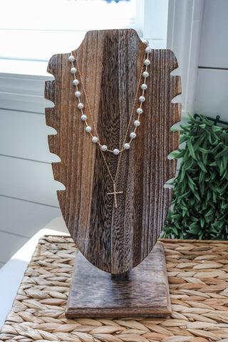 Hold On To Hope Necklace • Pearl