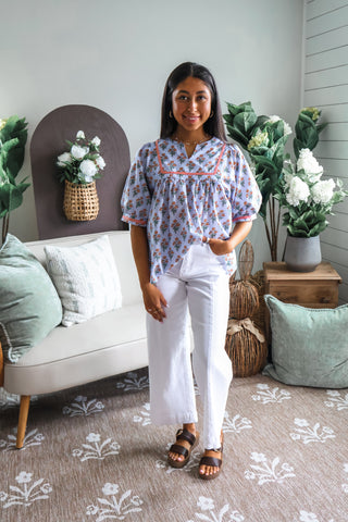 Wildflower Wonder • Blue/Peach