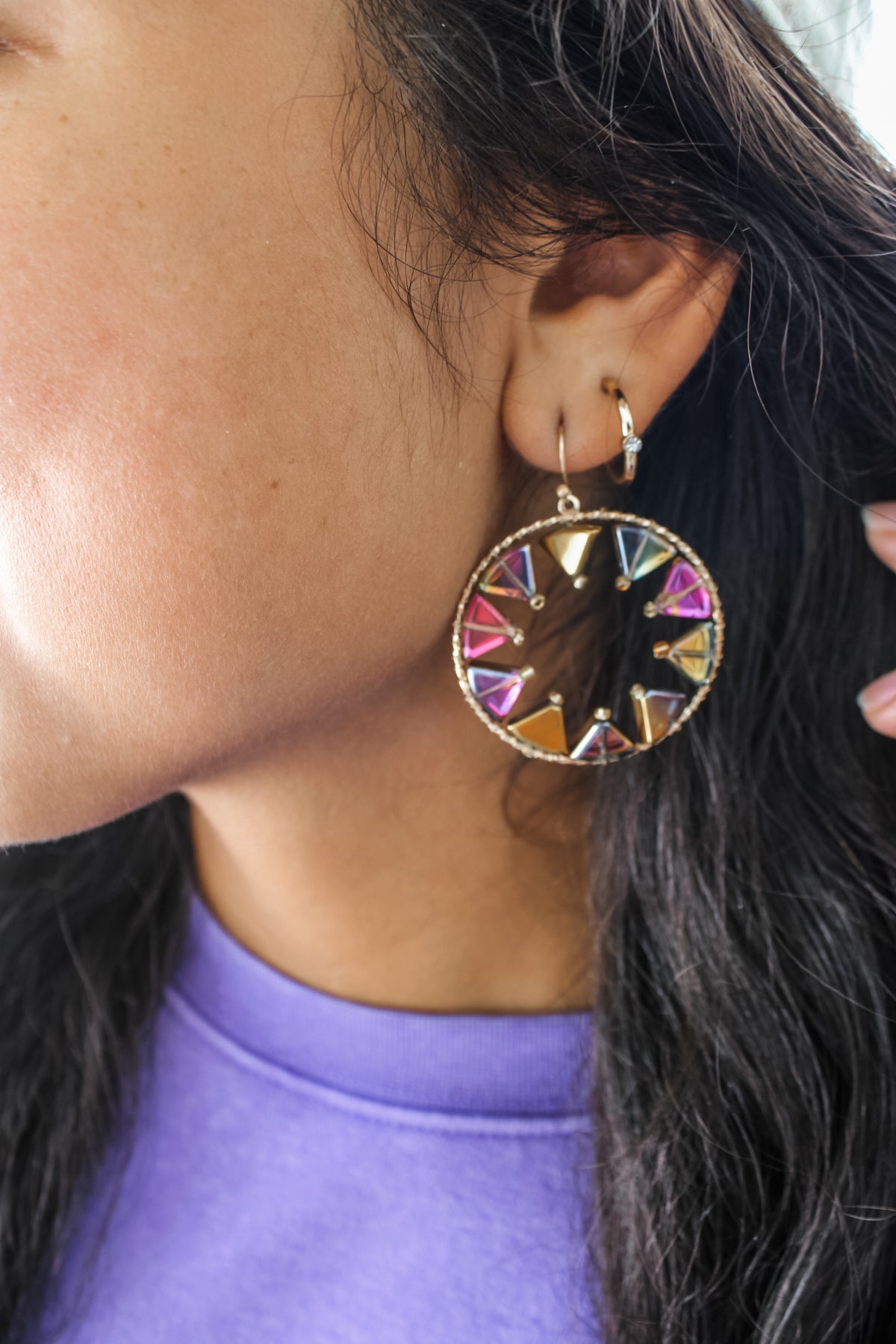 Fun & Fearless Earrings • Iridescent Purple