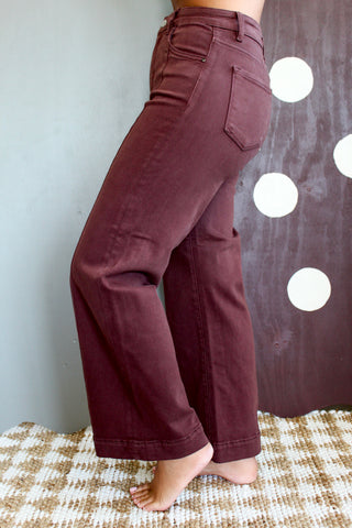 Mason Front Seam Wide Leg | Tummy Control • Choco