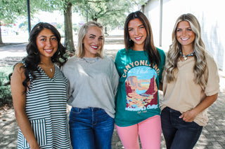 Canyonlands Graphic Top • Mineral Green final sale