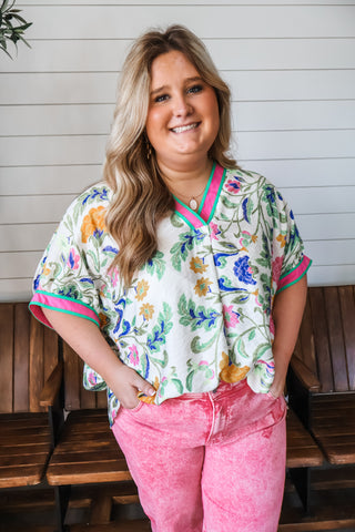 Fancy Florals • Cream Multi - PLUS