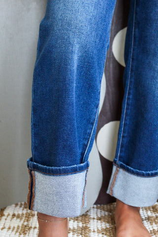Bennie Cuffed Hem Straight • Dark Wash
