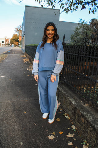 Most Wonderful Time Pant Set • Denim Blue