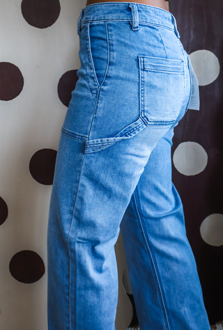 Robin Cargo Pocket Straight • Light Wash