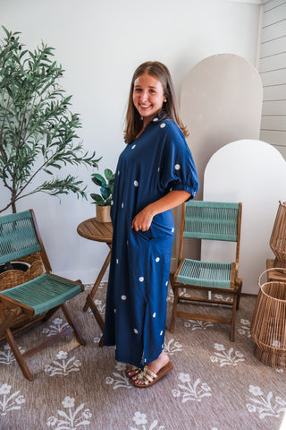 Wonderful Weekends Midi • Navy Dot