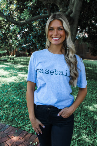 Simply Baseball Graphic Tee • Heather Grey