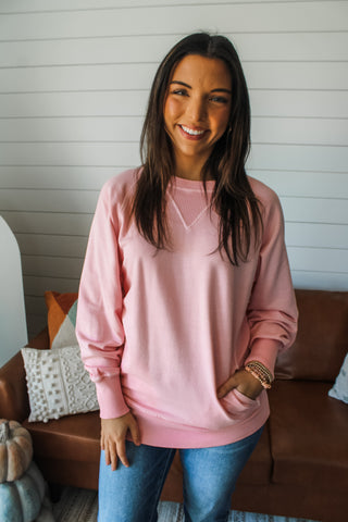 Cuddle weather pullover • pink