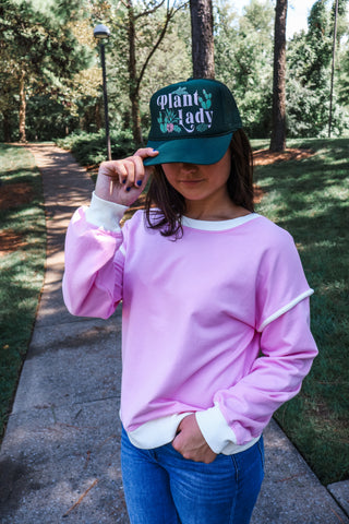 Plant Lady Trucker Hat • Emerald