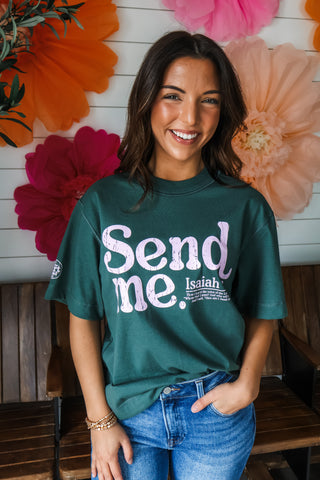 Send Me Graphic Top • Pine