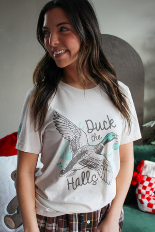 Duck The Halls Graphic Tee • Latte