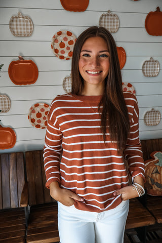 Pumpkin Spice Stripes • Rust